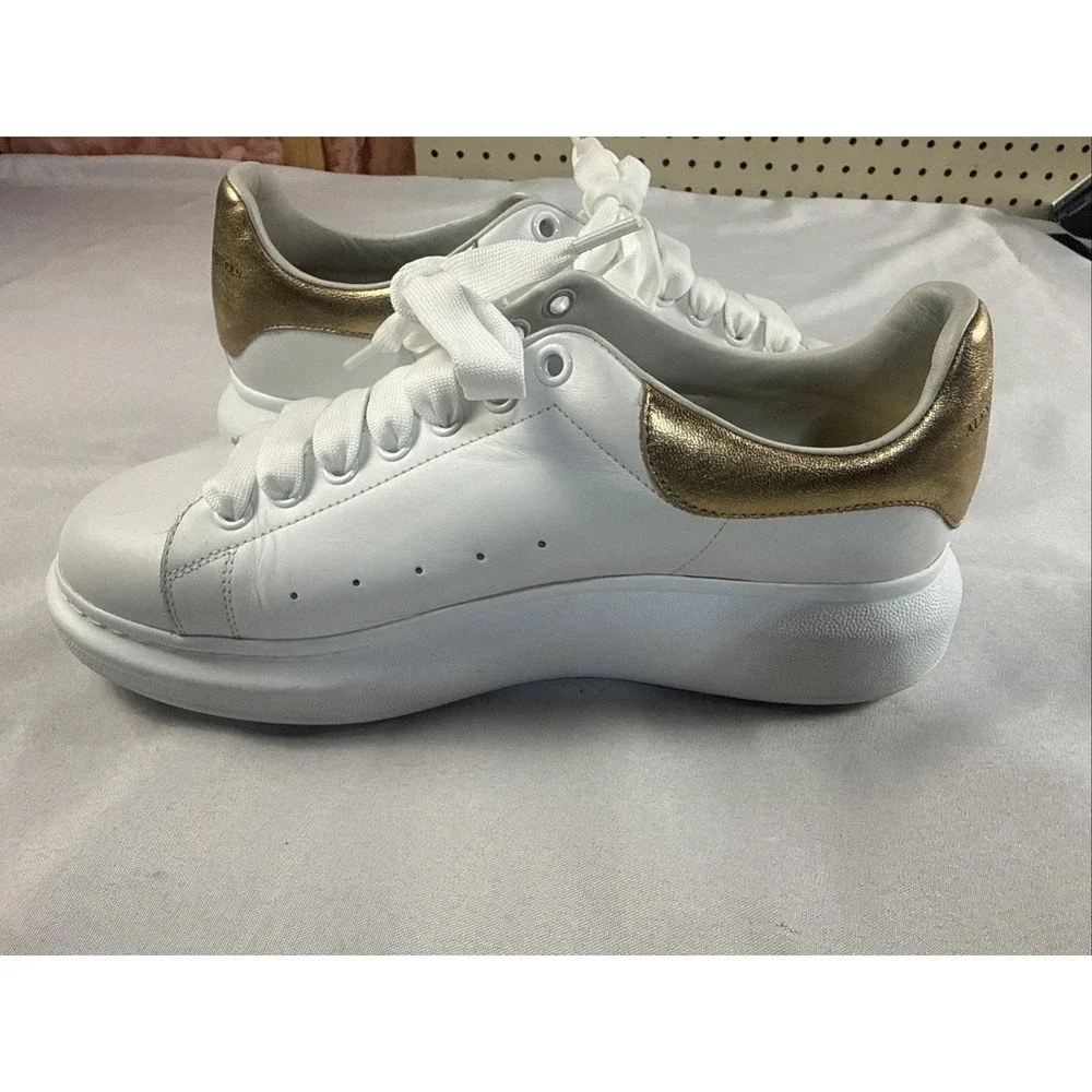 Alexander McQueen Sneaker White And Gold EU Size 44 US 10.5/11 New Shoe Laces